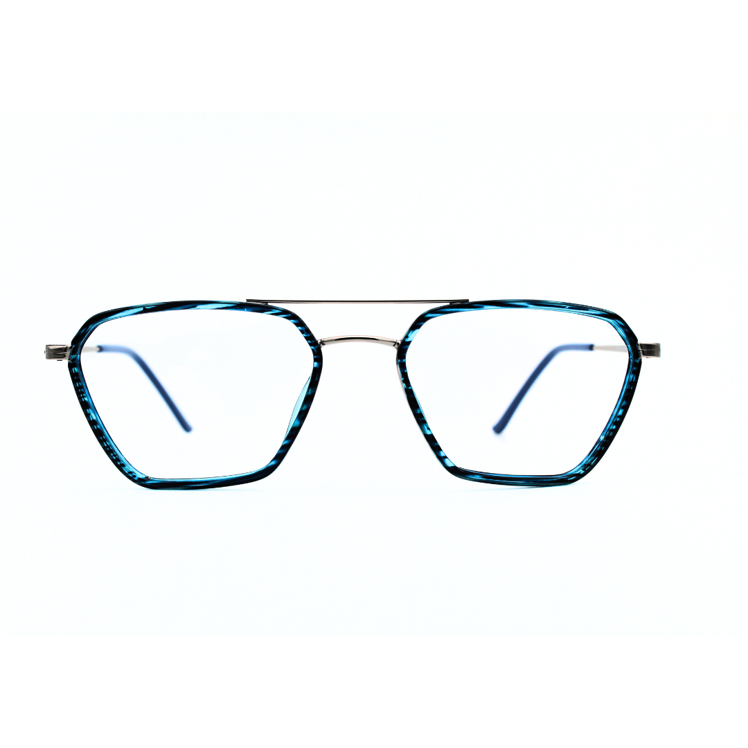Jubleelens Triangle 23005 Eyeglasses Tortoise Blue Frames for Men and Women