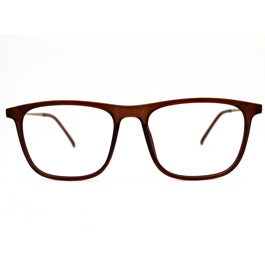 Full Rim Rectangle Glossy Brown Gold Frame Model No. 126703