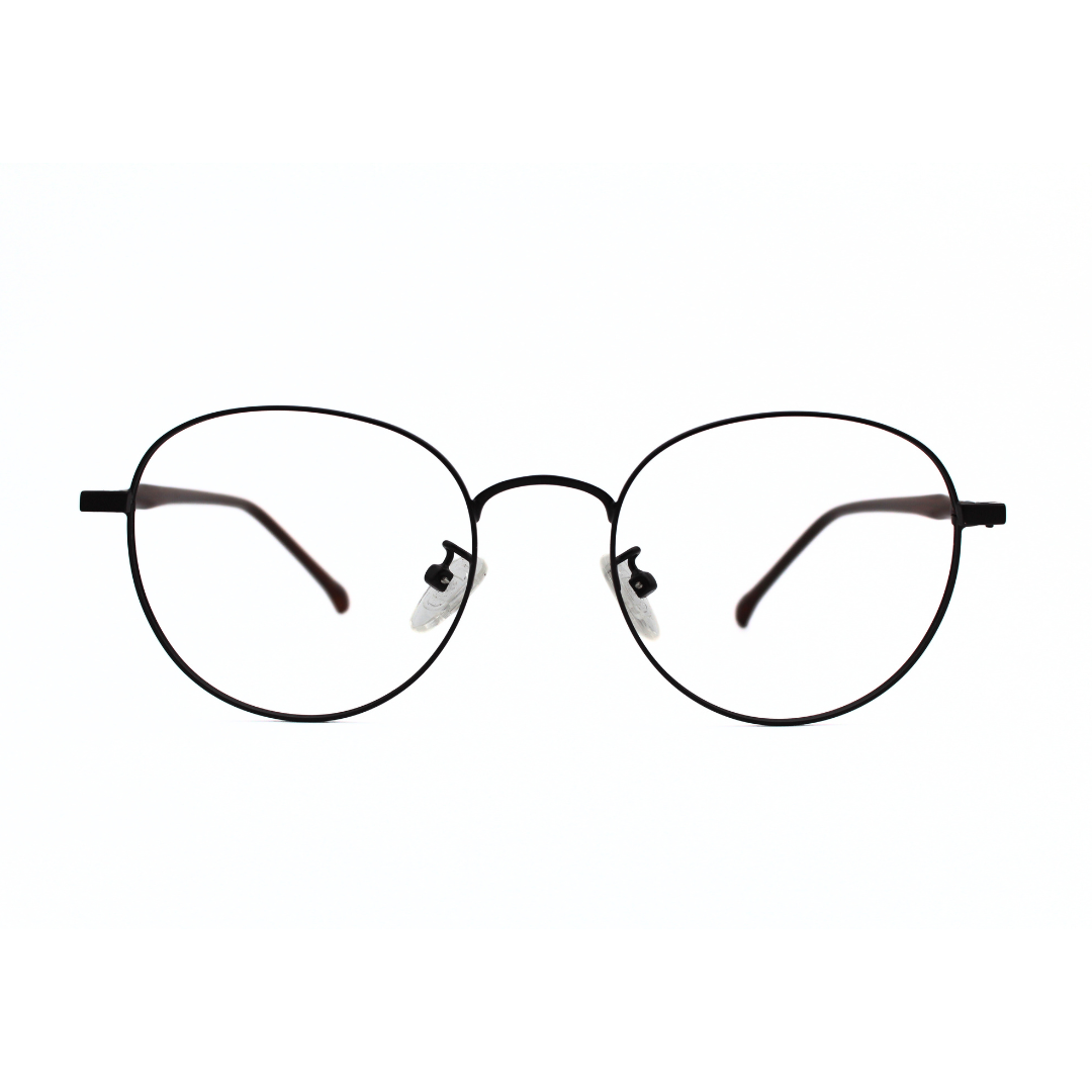 Jubleelens Metal Round Frame 5873 Round Matt Brown Eye Glass - The Perfect Accessory for Any Occasion