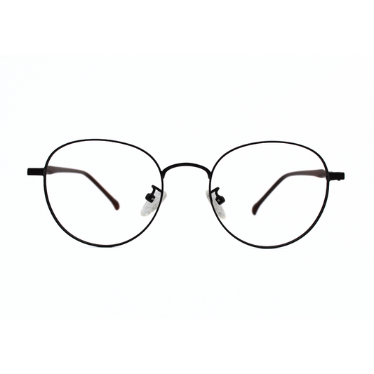 Jubleelens Metal Round Frame 5873 Round Matt Brown Eye Glass - The Perfect Accessory for Any Occasion