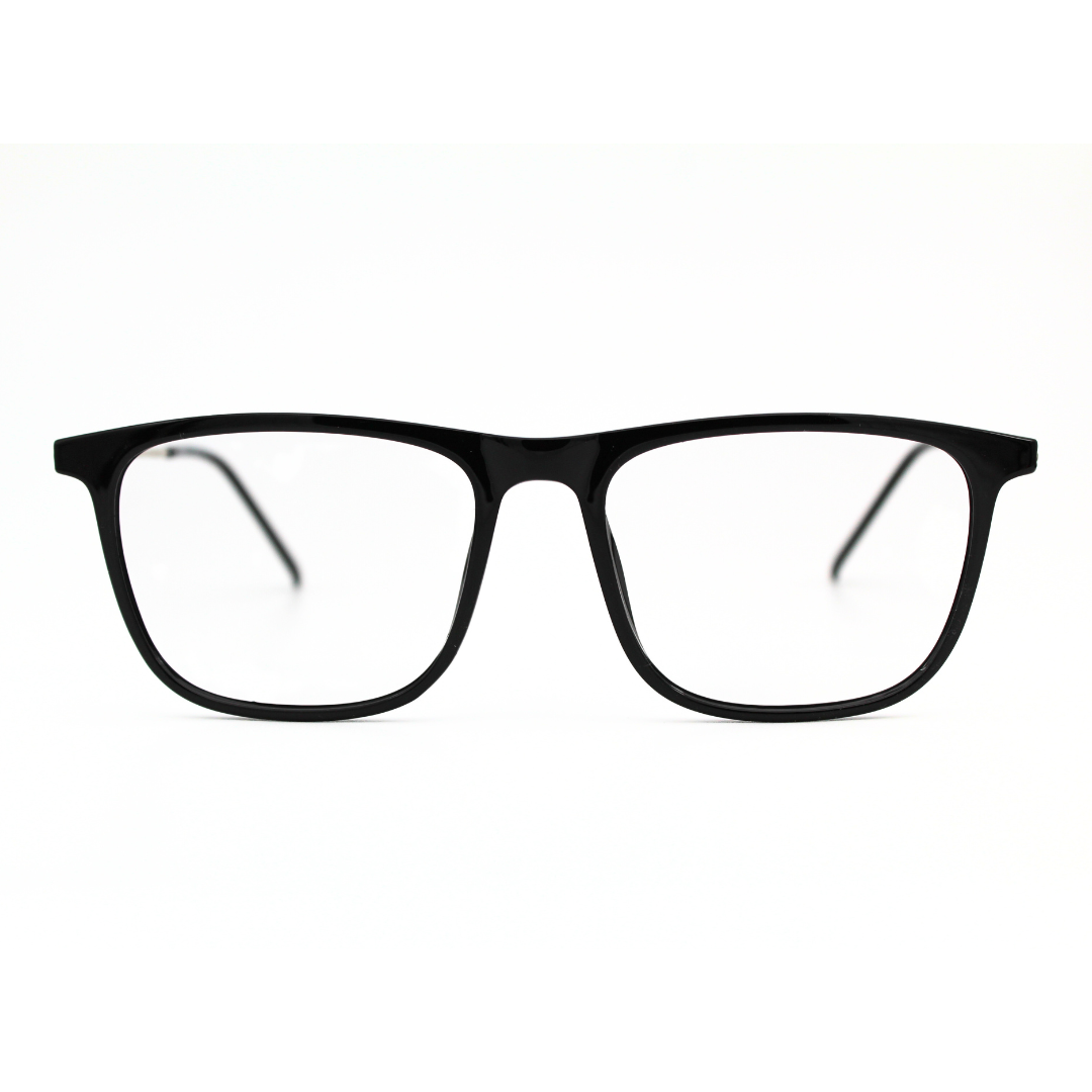 Full Rim Rectangle Glossy Black Silver Black Model No. 126703