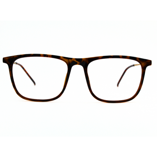 Chic Tortoise Color Rectangle Eyeglass Frames for Timeless Elegance Model No. 126703