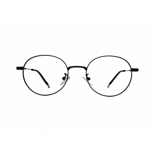 Jubleen's Frame Fancy Metal Round Eye Glass 5831 Round Gunmetal - Gunmetal Black Elevate Your Look with These Stylish Round Frames