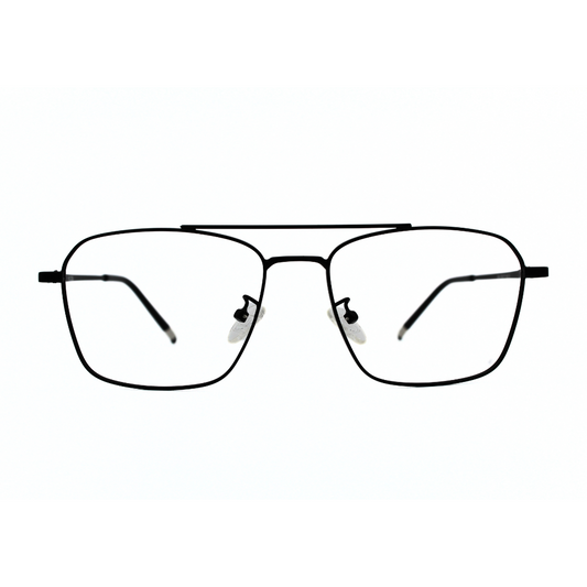 Jubleelens Metal Square5840 Square Matt Black - Black Eyeglasses Elevate Your Look with Sophisticated Style