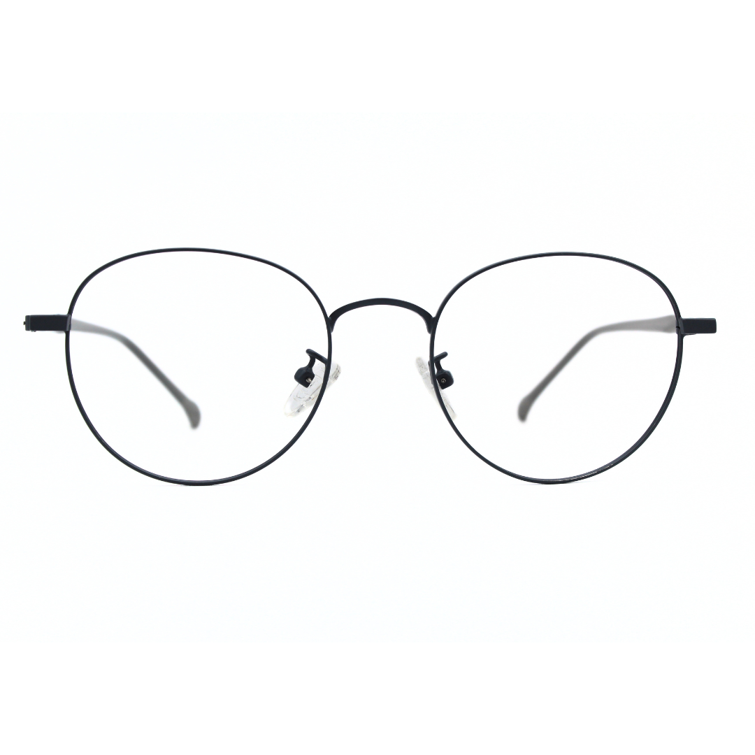 Jubleelens Metal Round Frame 5872 Round Matt Grey Eye Glass - Protect Your Eyes in Style with These Round Frames