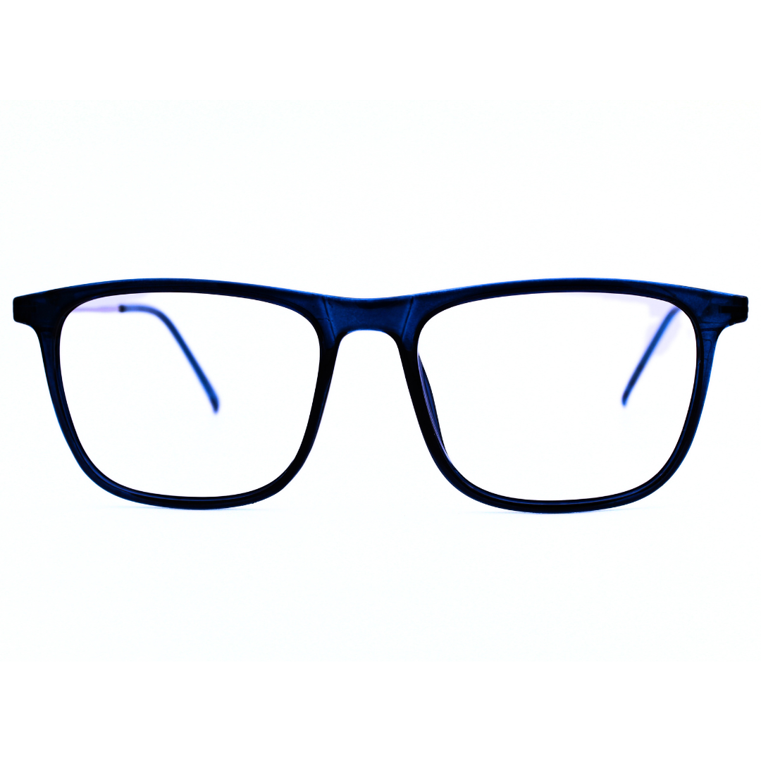 Full Rim Rectangle Glossy Blue Silver Blue Frame Model No. 126703