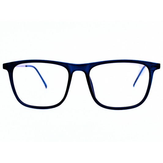 Full Rim Rectangle Glossy Blue Silver Blue Frame Model No. 126703