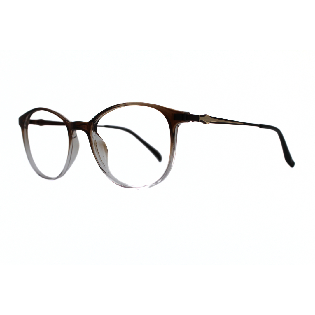 Jubleelens TR016-8 Gredle Brown Golden Brown Eyeglasses A Frame for Every Face Shape