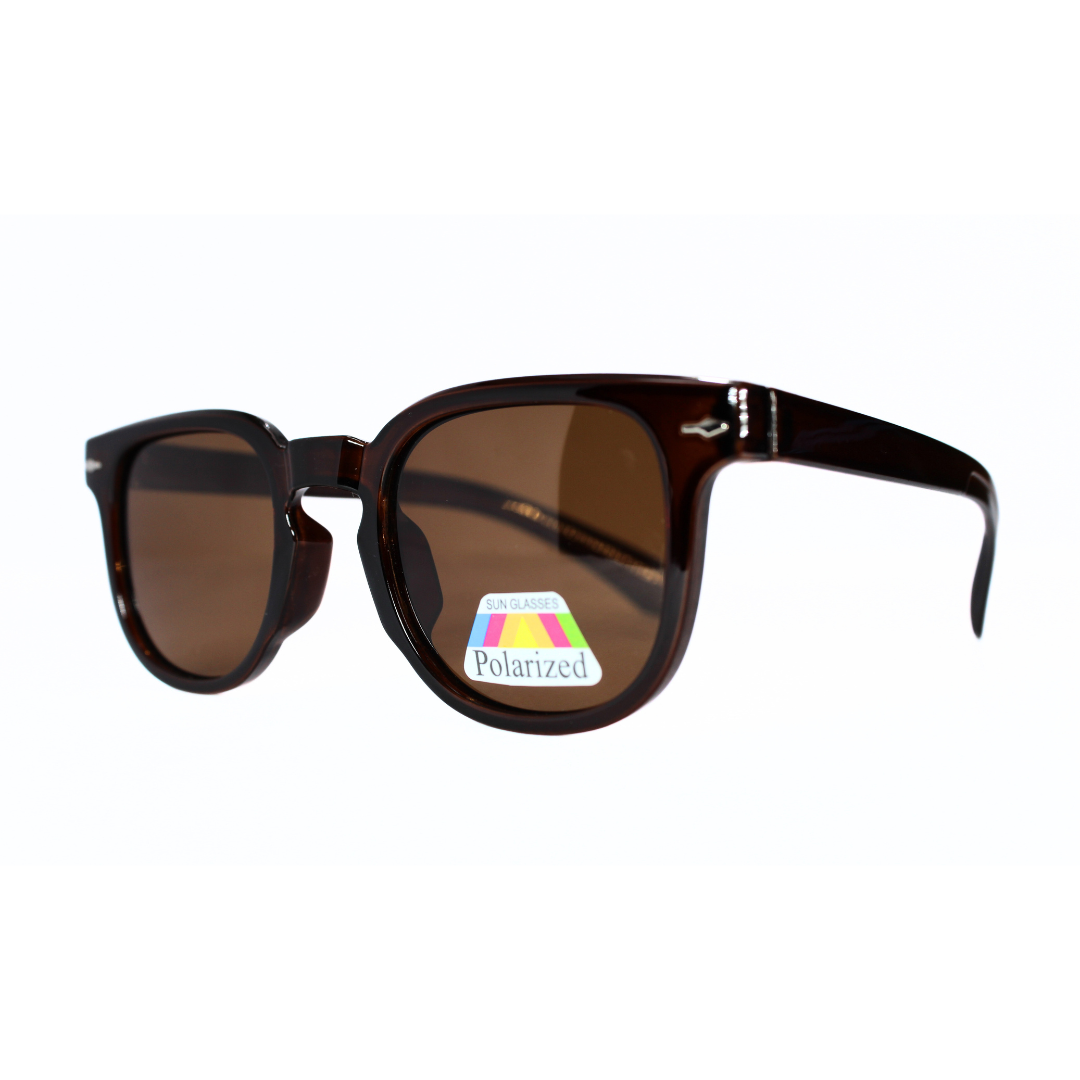 Jubleelens Wayfare Glossy Brown Sunglasses - Brown Polarized: Protect Your Eyes in Style with These Classic Shades