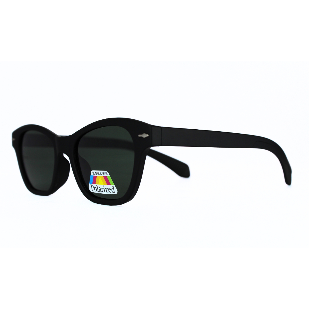 Jubleelens CatEye Matte Black - Green Polarized 2 Sunglasses: Stylish and Functional, with the Added Benefit of UV Protection