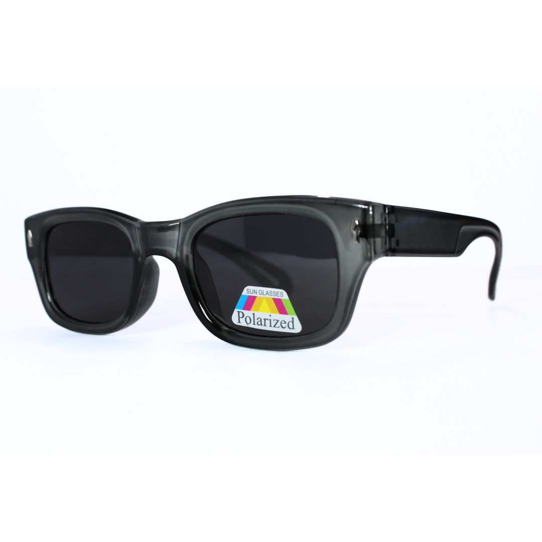 Gray Fashion Vintage Wide Legs Black Color Sunglasses UV400 Square For Men Women