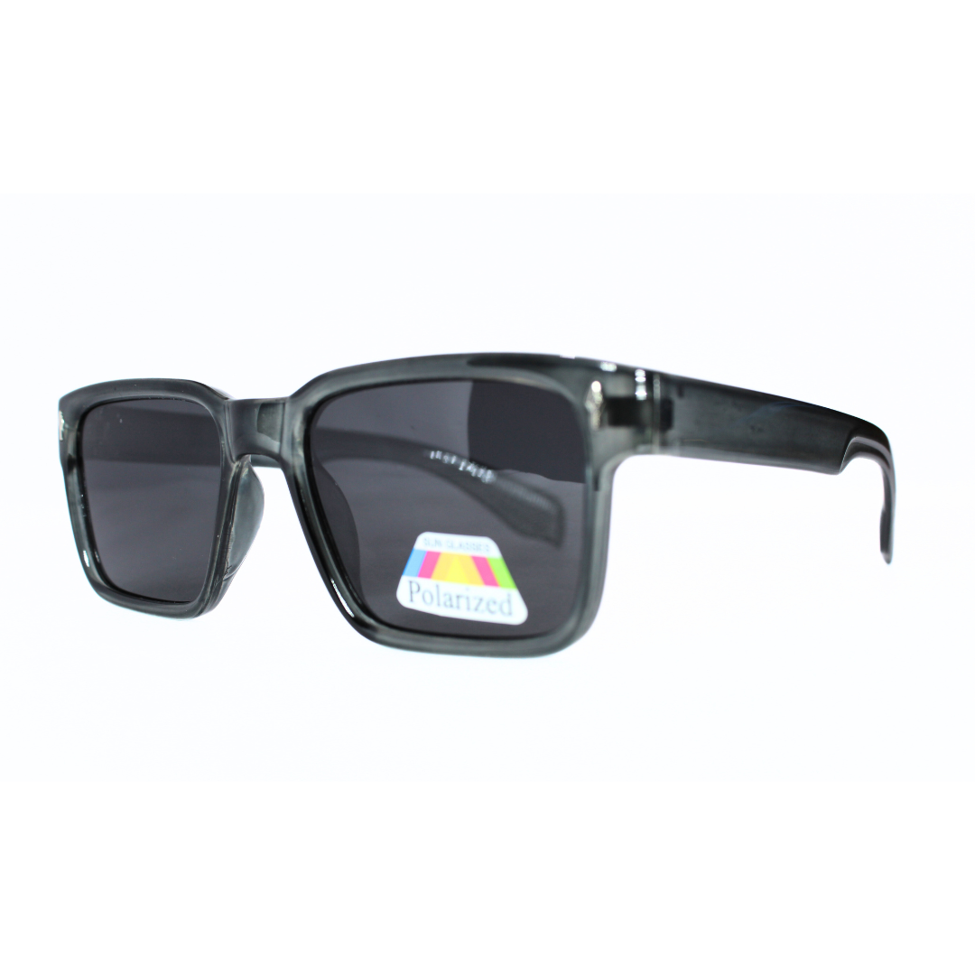 Jubleelens Rectangle Translucent Grey Sunglasses - Black Polarized 1 A Timeless and Versatile Pair with Superior Sun Protection