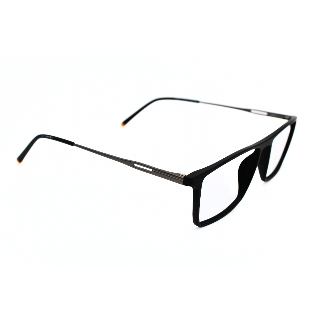 Jubleelens Minimalist Rectangular Eyeglasses - Matt Black 220803