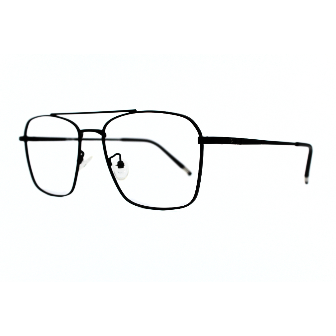 Jubleelens Metal Square5840 Square Matt Black - Black Eyeglasses Elevate Your Look with Sophisticated Style