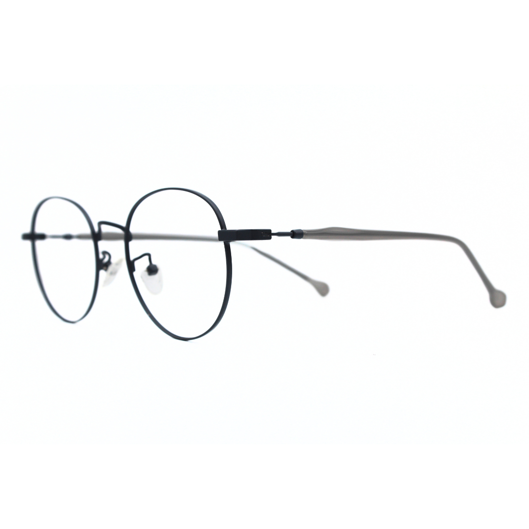 Jubleelens Metal Round Frame 5872 Round Matt Grey Eye Glass - Protect Your Eyes in Style with These Round Frames