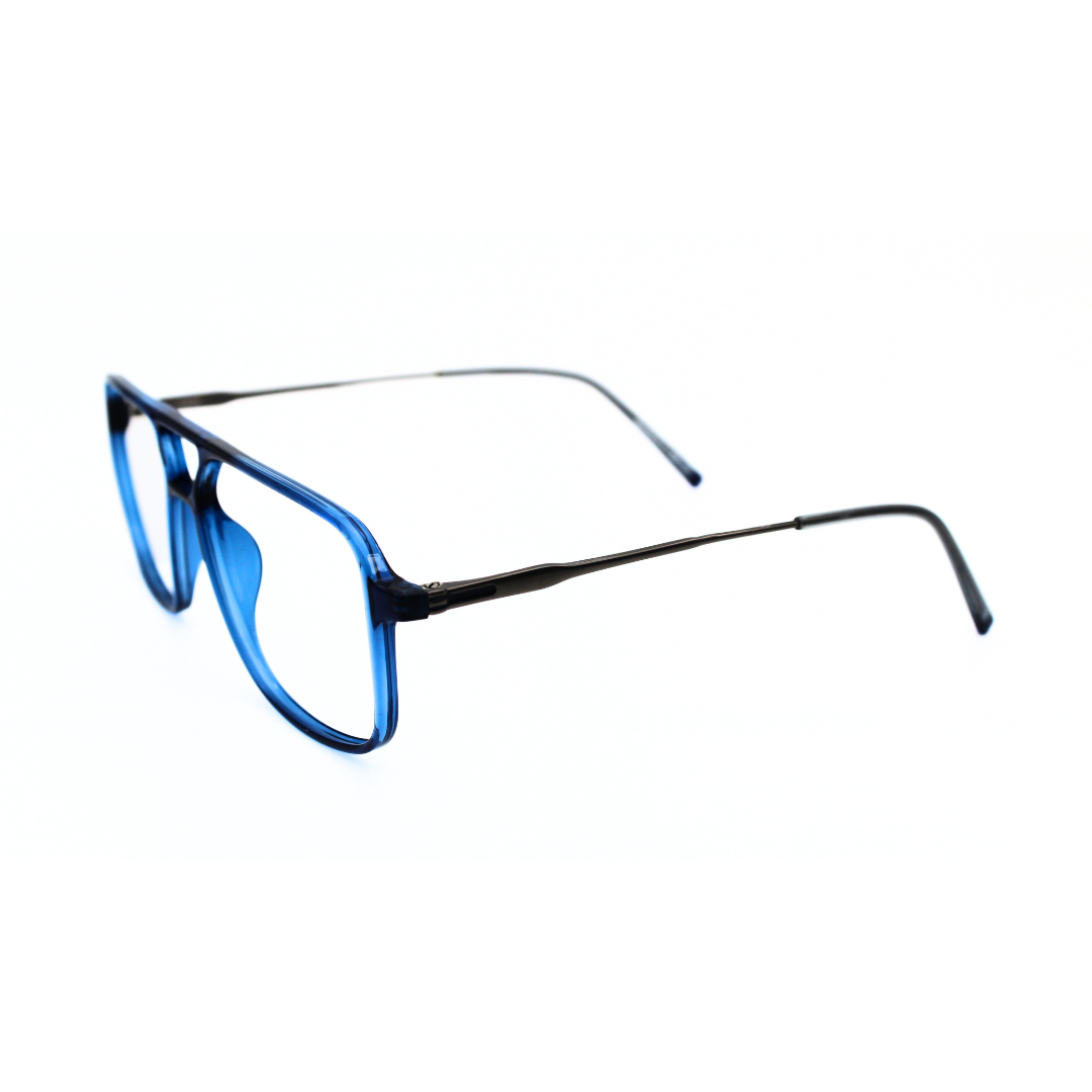 Jubleelens Fashionable Rectangular Eyeglasses - Glossy Blue 220805