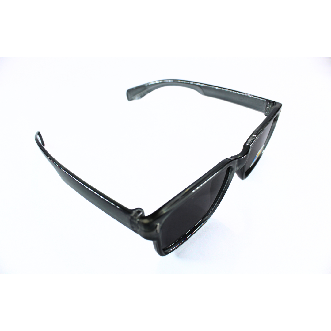 Jubleelens Rectangle Translucent Grey Sunglasses - Black Polarized 1 A Timeless and Versatile Pair with Superior Sun Protection