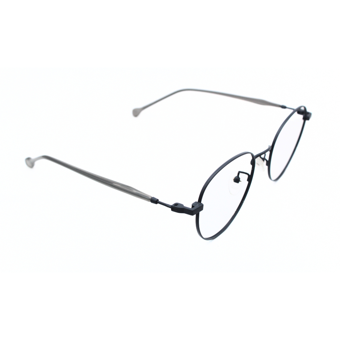 Jubleelens Metal Round Frame 5872 Round Matt Grey Eye Glass - Protect Your Eyes in Style with These Round Frames