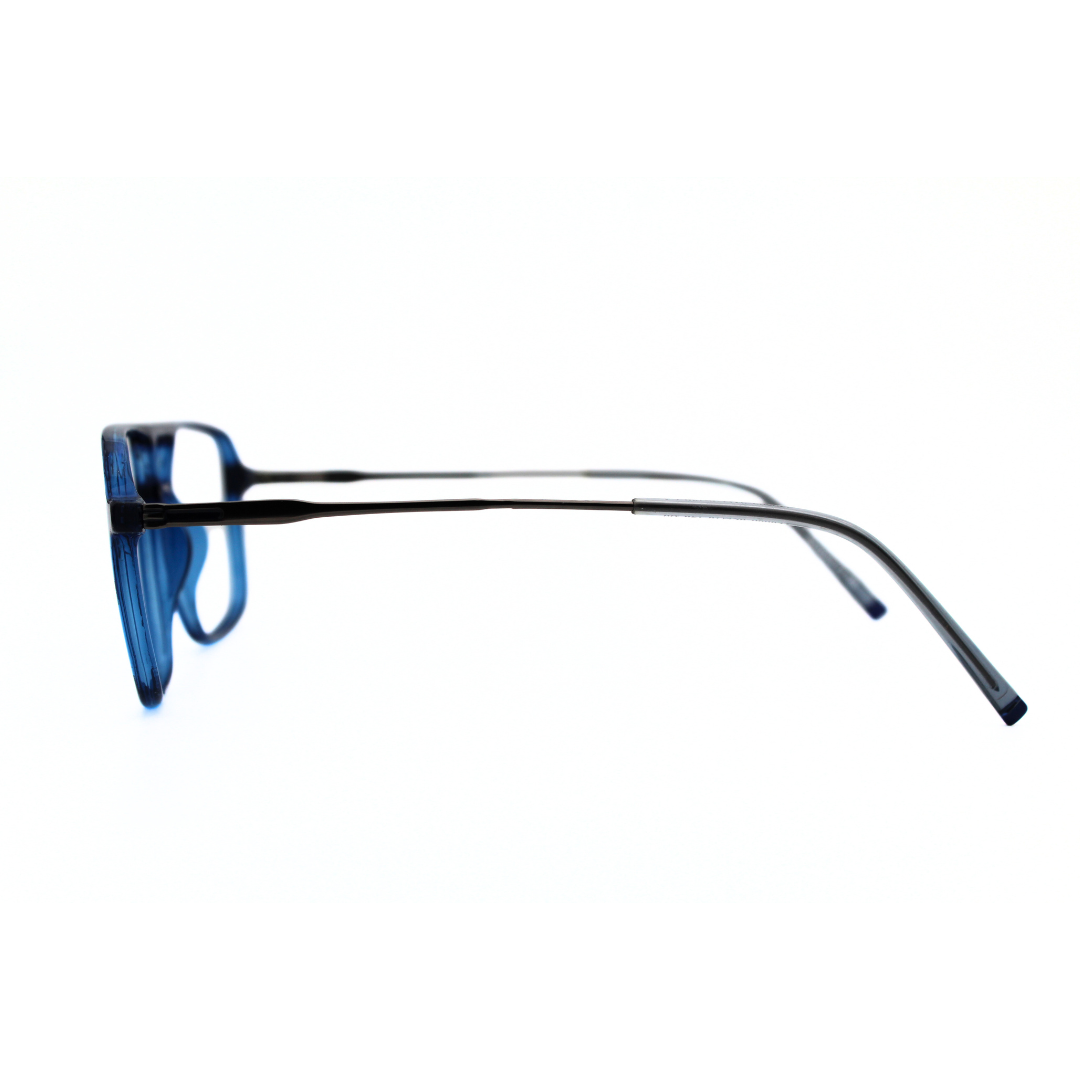 Jubleelens Fashionable Rectangular Eyeglasses - Glossy Blue 220805