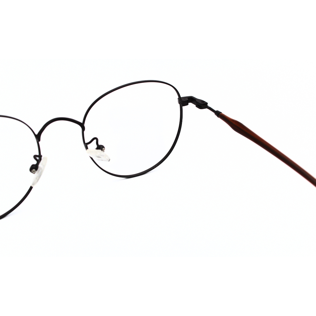 Jubleelens Metal Round Frame 5873 Round Matt Brown Eye Glass - The Perfect Accessory for Any Occasion