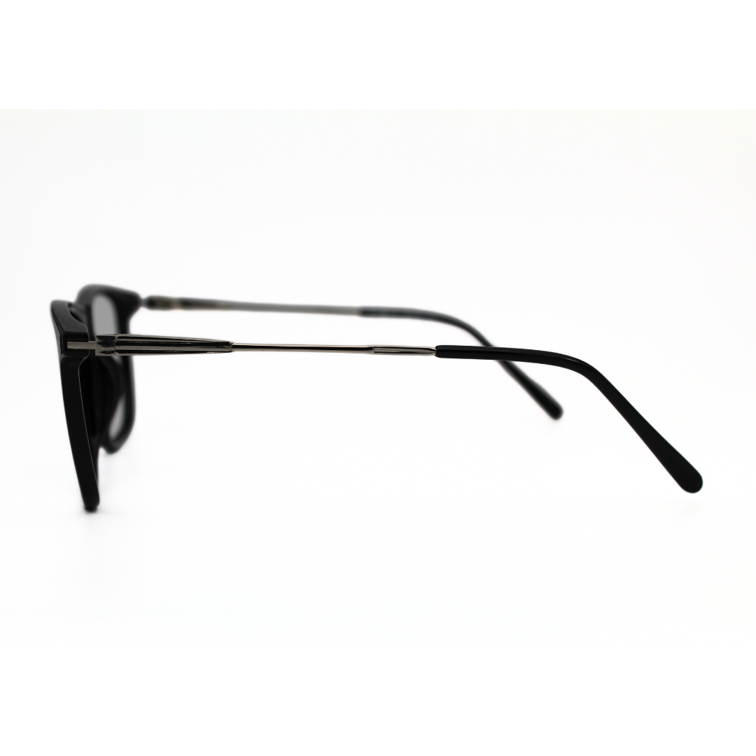 Full Rim Rectangle Glossy Black Silver Black Model No. 126703