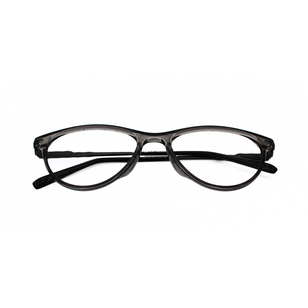 Jubleelens Vintage Oval Eyeglasses - Transparent Gray 126706