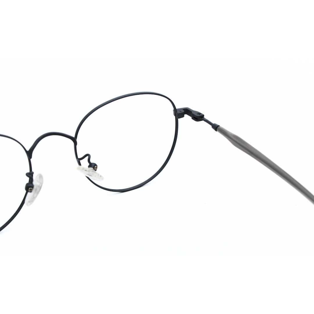 Jubleelens Metal Round Frame 5872 Round Matt Grey Eye Glass - Protect Your Eyes in Style with These Round Frames