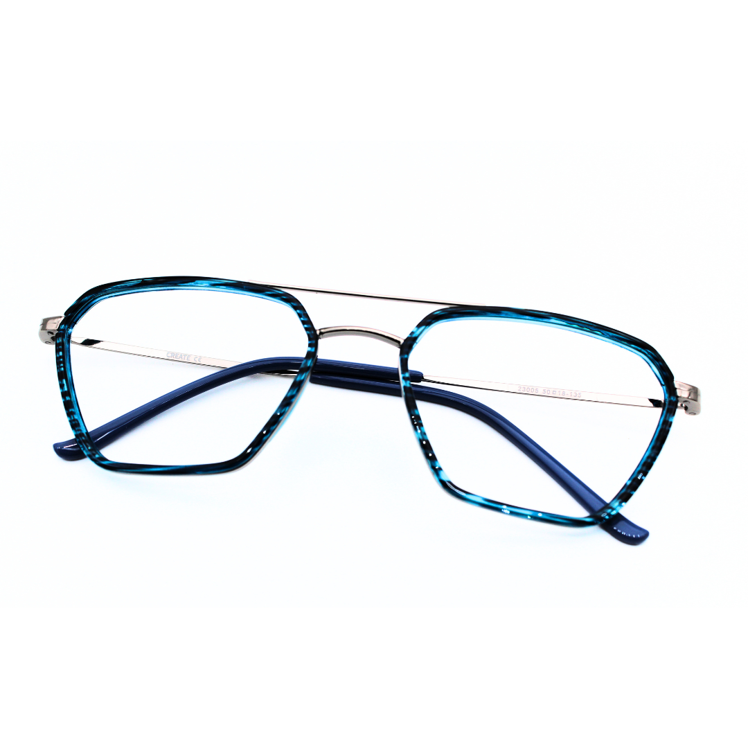 Jubleelens Triangle 23005 Eyeglasses Tortoise Blue Frames for Men and Women