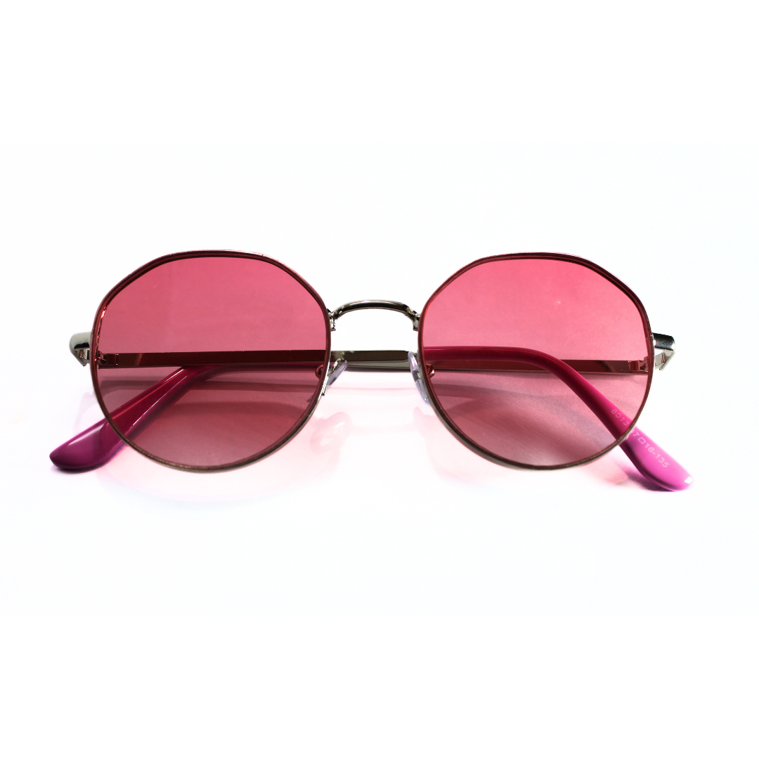 Jubleelens Round Pink Sunglasses - Silver Protect Your Eyes in Style with These Unique and Eye-Catching Shades