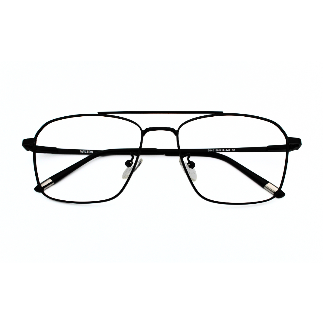 Jubleelens Metal Square5840 Square Matt Black - Black Eyeglasses Elevate Your Look with Sophisticated Style