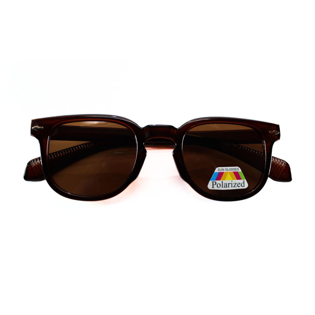 Jubleelens Wayfare Glossy Brown Sunglasses - Brown Polarized: Protect Your Eyes in Style with These Classic Shades