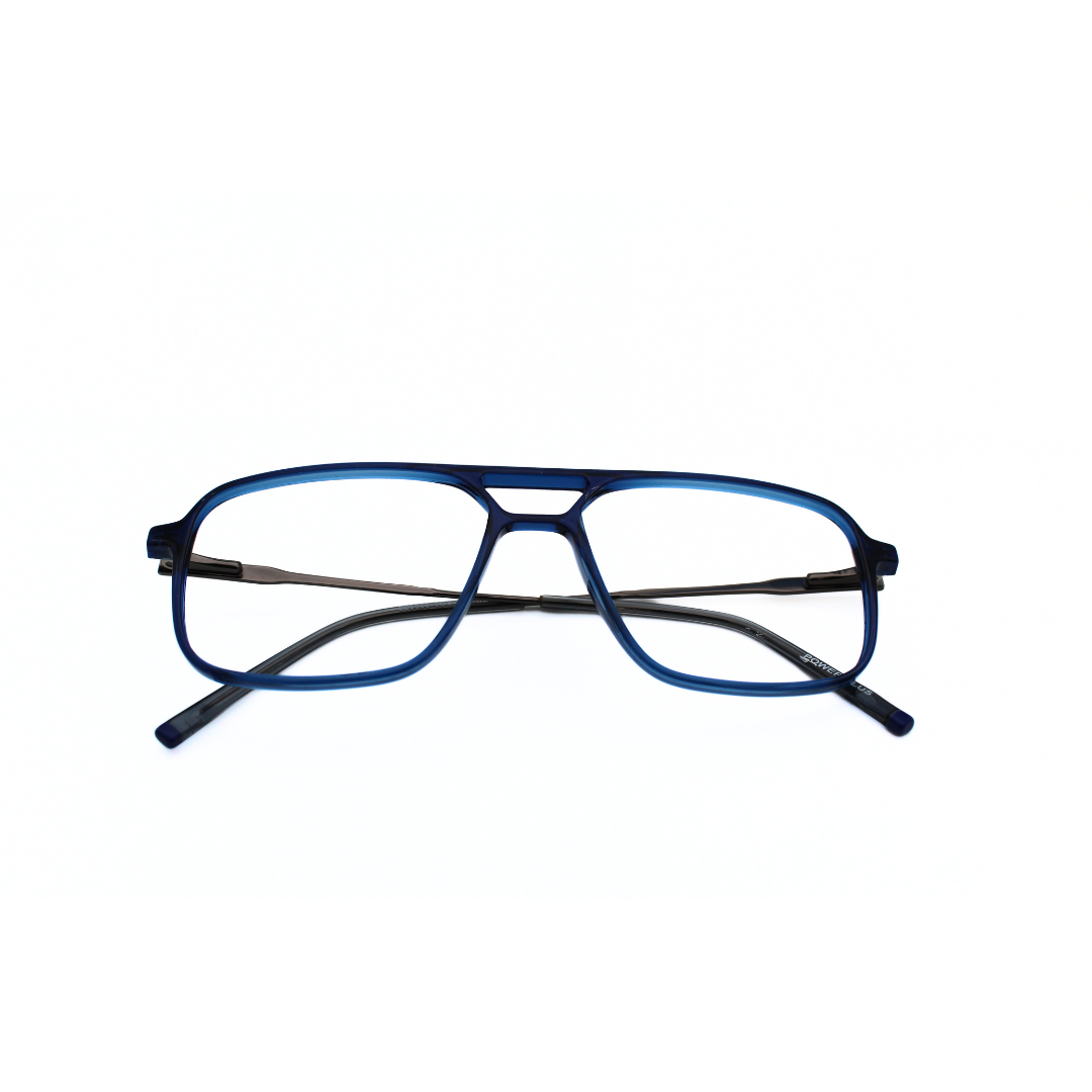 Jubleelens Fashionable Rectangular Eyeglasses - Glossy Blue 220805