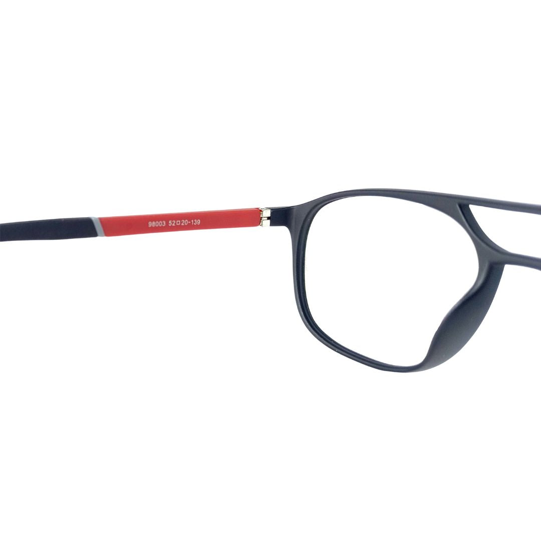 Jubleelens Optics Stylish Full Rim Red Black Square Frame- 98003