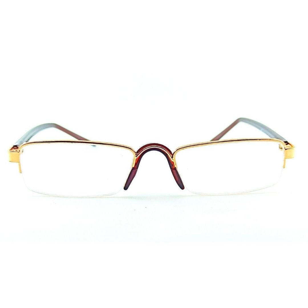 Golden customized reading glasses spectacles for visual comfort +1.75 to +3.00 Power