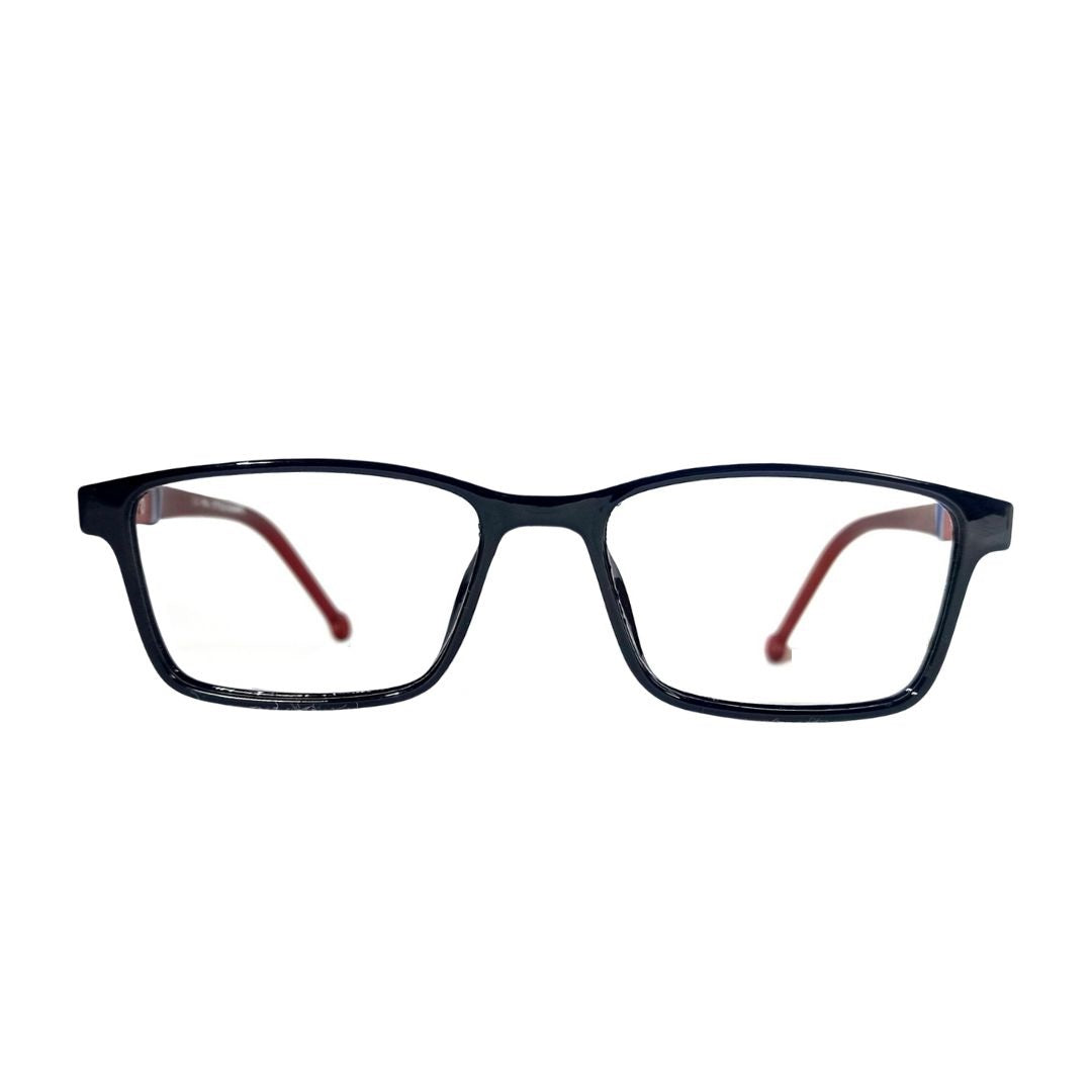 Black Red Rectangular Jubleelens® For Kids Frames- LC-106