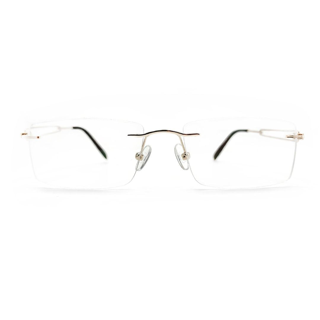 Glasses In Rimless Eyewear Frames