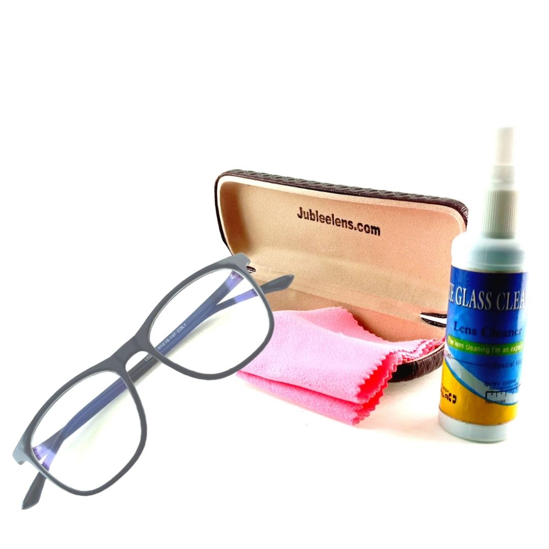 The square Jubleelens(r) frames Blue Blocker zero power Spectacles that have Anti Glare for the Eye Protected and Flexible, trendy Full frame.