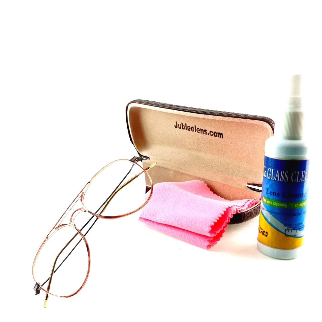 Transparent Aviator Jubleelens® Frames Blue Ray Shield Spectacles (50mm)