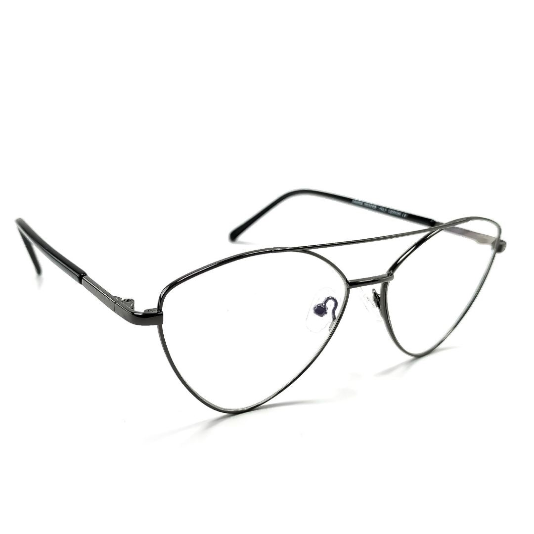 Jubleelens® Metal Full Rim Gunmetal Aviator Frame- 97328