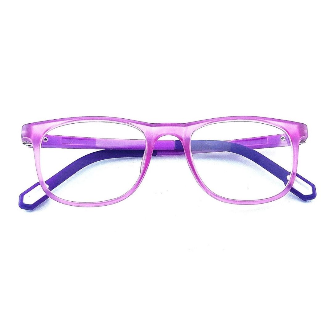 Small Pink Rectangular Jubleelens® Frame Kids Blue Blocker Zero Power Spectacles with for Eye Protection