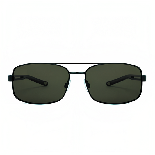 Jubleelens - Stylish Black-Green Tint Rectunglar UV400 Sunglass 2311