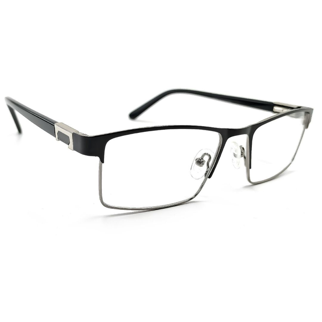 Jubleelens Full Rim Metallic Rectangular Large Frame (51mm)