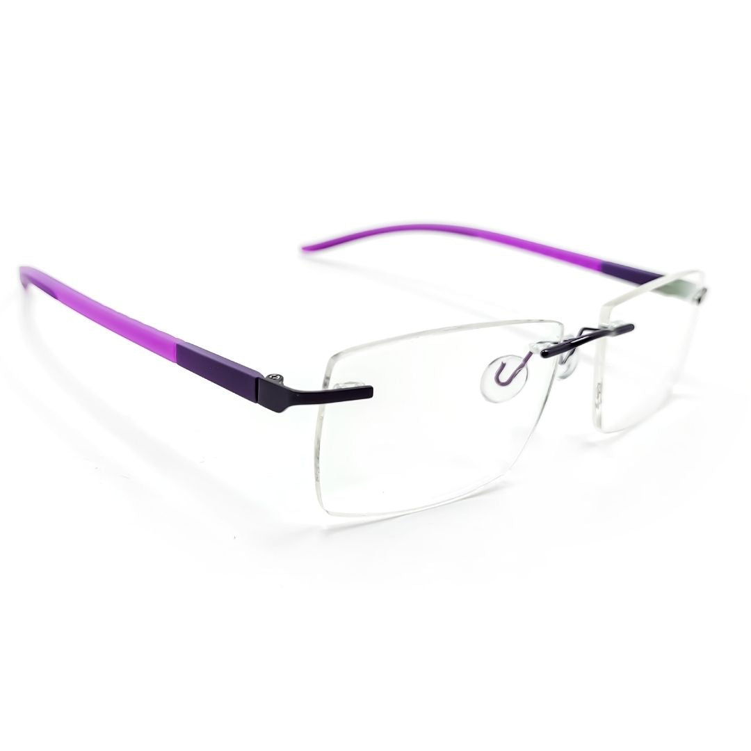 Jubleelens Rectangular Rimless Medium Frame (52mm)