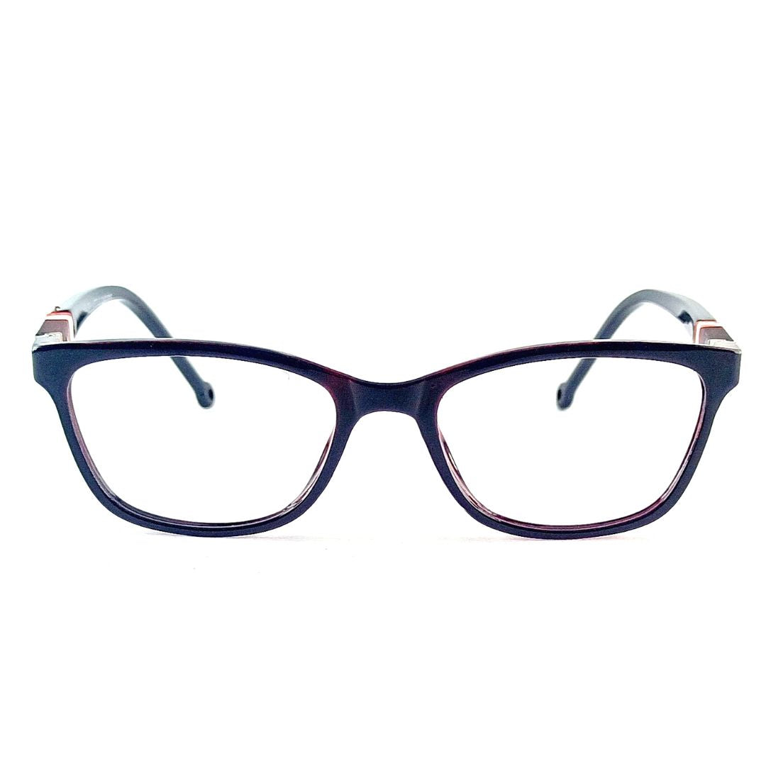 Dark Red Rectangular Jubleelens® Frame Kids- Little Champ