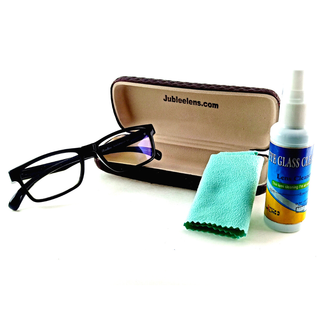 Jubleelens Rectangular Blue Ray Blocker Frame For Kids (46mm)