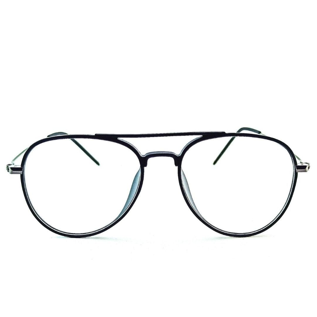 Black Aviator Jubleelens® Frames Zero Power Spectacles