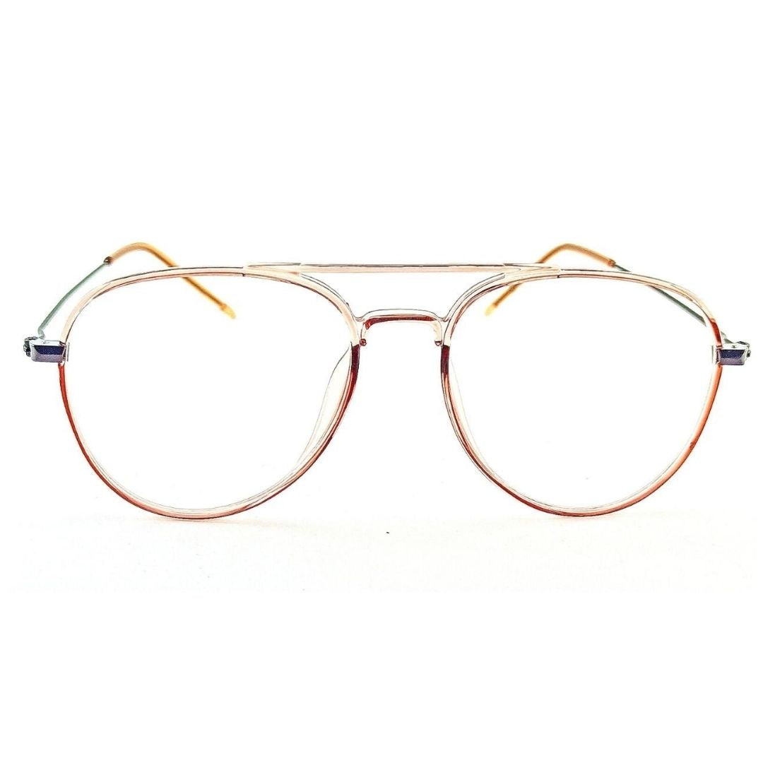 Transparent Aviator Jubleelens® Frames Blue Ray Shield Spectacles (50mm)