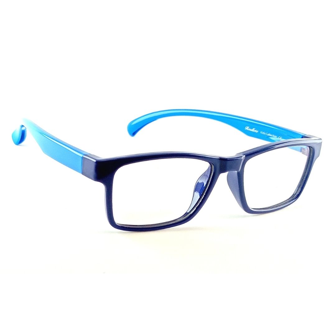 Jubleelens Rectangular Blue Ray Blocker Frame For Kids (46mm)