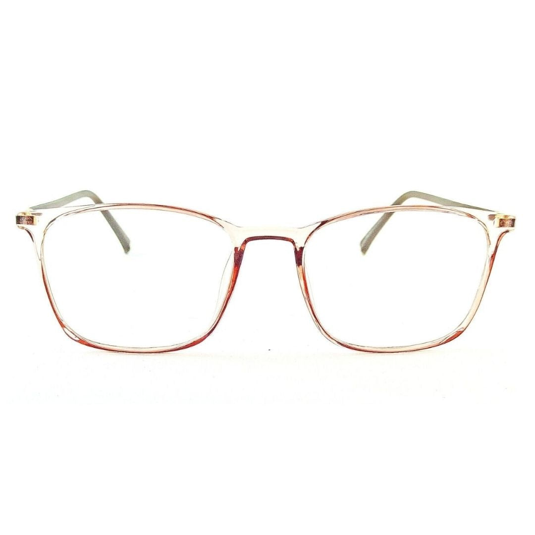 Square Transparent Pink Jubleelens® Frames Blue Blocker NO Power Spectacles with for Eye Protection