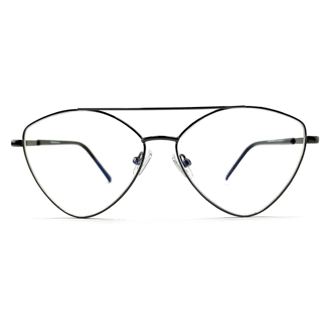 Jubleelens® Metal Full Rim Gunmetal Aviator Frame- 97328